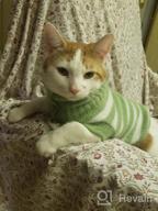 картинка 1 прикреплена к отзыву Soft And Warm Striped Sweaters For Cats And Small Dogs - High Stretch Knitwear For Male And Female Kitties от Chris Scalia