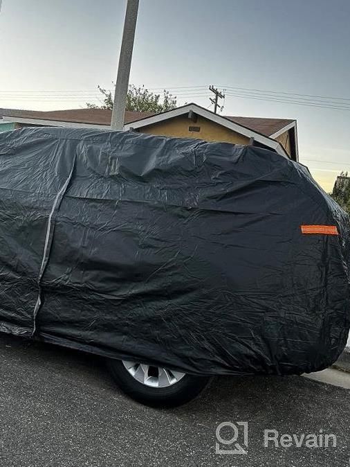 img 1 attached to Kayme 6 Layers Car Cover Custom Fit For Toyota RAV4 (2006-2022), Waterproof All Weather For Automobiles,Rain Sun UV Protection.Silver review by Trendsetters Hare