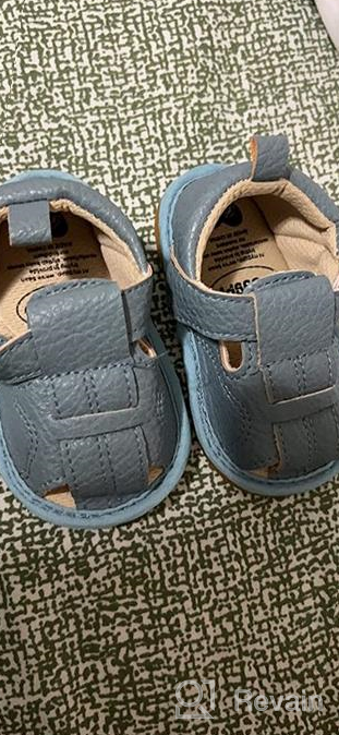 img 1 attached to 👶 RVROVIC Baby Boys Girls Sandals - Premium Infant Summer Outdoor Shoes, PU Lightweight Soft Anti-Slip Sole, Toddler Prewalker review by Jeffrey Crutcher