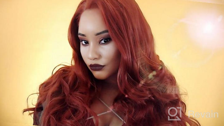 img 1 attached to Get A Natural Looking Copper Red With K'Ryssma Ombre Auburn Wig review by David Bartan