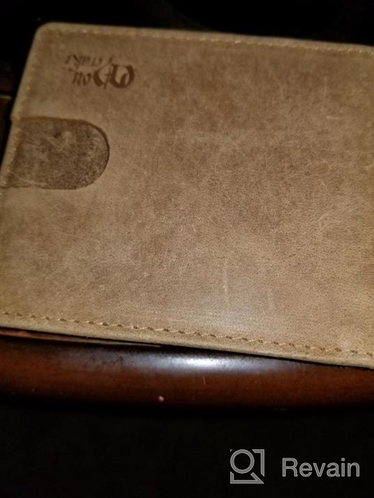 img 1 attached to Minimalist Leather Men's Wallet with RFID Blocking in Charcoal review by Lance Jenkins