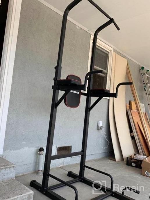 img 1 attached to 🏋️ ADVENOR Home Gym Power Tower Dip Station Pull Up Bar: Ultimate Strength Training Workout Equipment review by Mike Marks