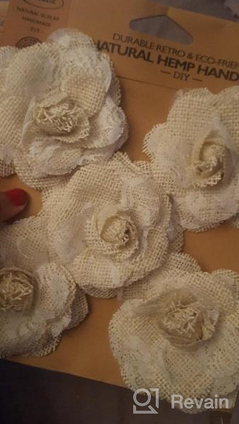 img 1 attached to Junxia Hessian Burlap Rose Flowers For Rustic Wedding Party Decoration (5Pcs)(Big) review by Andy Quade