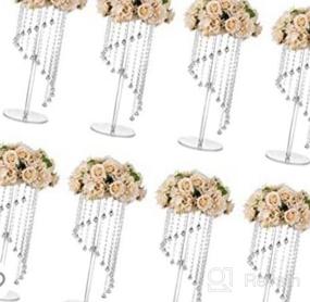 img 6 attached to Graceful Nuptio Flower Vases - 31.5 Inch Acrylic Stands For Wedding Centerpieces And Party Decorations