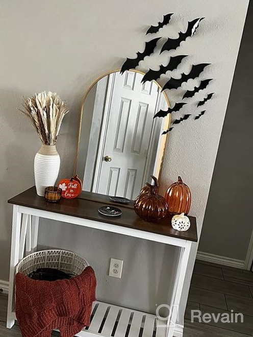 img 1 attached to Rustic Vintage ChooChoo Farmhouse Console Table - Perfect For Entryway, Living Room & Hallway - 40 White review by Gerson Lagerquist