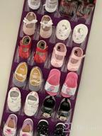 img 1 attached to Purple Felt Baby Shoe Organizer With Hanger - Stores 12 Pairs Of Boys And Girls' Shoes Over The Door By PACMAXI review by Khaled Ribeiro