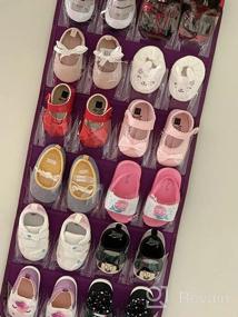 img 7 attached to Purple Felt Baby Shoe Organizer With Hanger - Stores 12 Pairs Of Boys And Girls' Shoes Over The Door By PACMAXI