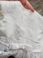 картинка 1 прикреплена к отзыву ABAO SISTER Шикарное платье для цветочной девочки из атласа с кружевом. Идеально подходит для конкурсов и бальных мероприятий (размер 2, белый). от Quinton King