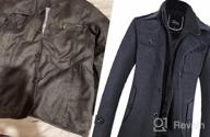 img 1 attached to Men'S Wool Pea Coat Windbreaker Jacket With Detachable Inner Rib Liner review by Mike Hicks