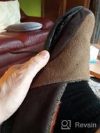 img 1 attached to Zigzagger Men'S Fuzzy Fleece Slippers With Memory Foam, Indoor Outdoor Warm Winter House Shoes, Hard Soled Wide Width Home Slippers review by Nigel Morris