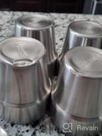 img 1 attached to Beasea Metal Cups 8 Oz Set Of 4, Stainless Steel Cup 8 Oz Double Wall Stackable Small Metal Glasses For Insulated Metal Drinking Cups Tumbler For Kids And Adults review by Brian Cueto