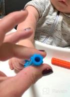 img 1 attached to BPA Free Soft Silicone Teething Toys For Babies 3-6 Months & 6-12 Months - Dishwasher & Refrigerator Safe (Blue+Orange) Original Hollow Teething Tubes (6.8’’ Long) review by Fernando Marshall