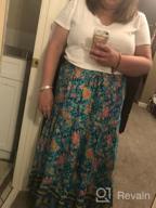 img 1 attached to Women'S Boho Floral Print High Waist A Line Maxi Skirt With Pockets review by Steven Adams