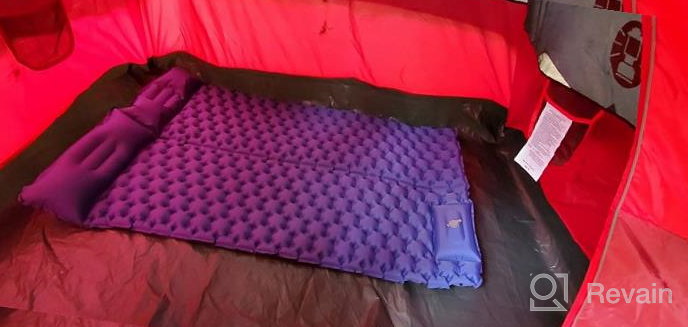 img 1 attached to Lightweight Inflatable Camping Pad For Two, LUXEAR Sleeping Pad For Hiking And Travel, Waterproof, Durable Air Mattress For Backpacking And Compact Storage review by Charles Long