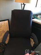 img 1 attached to Large Black Non-Slip Stretchable Chair Covers For Home Office, Executive And Gaming Chairs | H.VERSAILTEX review by Andrea Thomas