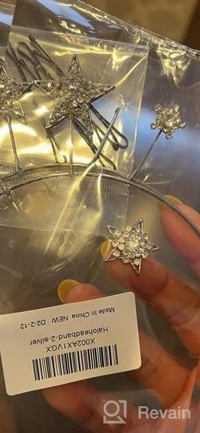 img 1 attached to 👑 Coucoland Vintage Halo Crown Headpiece: A Stunning Goddess Costume Accessory with Silver Spike Head Piece review by Adan Hudson