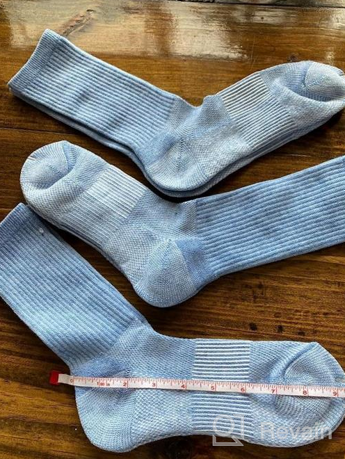 img 1 attached to Copper Infused Running Socks - Moisture Wicking & Anti-Odor Unisex Ankle Crew Cushion Socks For Trekking & Hiking By Hissox review by Melvin Boss