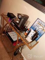 img 1 attached to HOMYSHOPY Bar Serving Cart With Glass Holder And Wine Rack, 3-Tier Kitchen Trolley With Tempered Glass Shelves And Chrome-Finished Metal Frame, Mobile Wine Cart For Home (Silver) review by Nick Mitchell