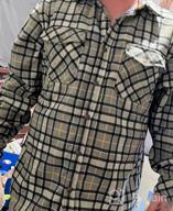 img 1 attached to Checkered Flannel Shirt Jacket For Men With Soft Velvet Lining By Gioberti review by Quinton King