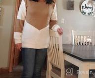 img 1 attached to Stylish And Comfortable Women'S Long Sleeve Knitted Sweaters With Colorful Stitching review by Christy Ghosh