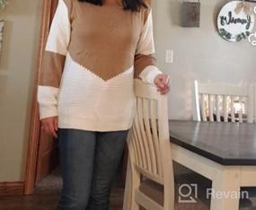 img 5 attached to Stylish And Comfortable Women'S Long Sleeve Knitted Sweaters With Colorful Stitching