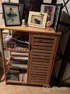 img 1 attached to Bamboo Bathroom Cabinet With Ample Storage - VIAGDO Freestanding Floor Cabinet With Doors And Side Shelves For Organized Living Spaces review by Chris Sandridge