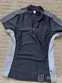 img 6 attached to Women'S UPF 50+ Sun Protection Rash Guard Short Sleeve Swim Shirt W/ Hidden Zip Pocket