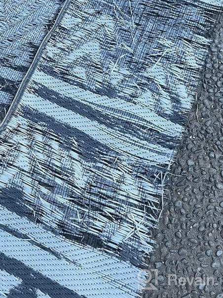 img 1 attached to Transform Your Outdoor Space With HiiARug 9'X12' Reversible Patio Rug For RV, Camping, And Beach review by Anthony Shepherd