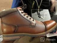 img 1 attached to Step Up Your Style Game With These Men'S Leather Oxford Dress Chukka Boots - Perfect For Business And Work review by Brendan Baker