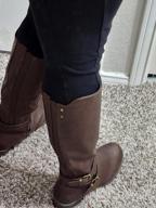img 1 attached to 👢 Stylish and Durable GLOBALWIN Women's Knee High Riding Boots – Perfect for Fashion-forward Women! review by Brandon Hunter