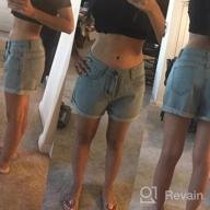 img 1 attached to Vintage High Waist Denim Shorts For Women With Frayed Ripped Raw Hem - Weigou Jean Shorts review by Tom Lawson