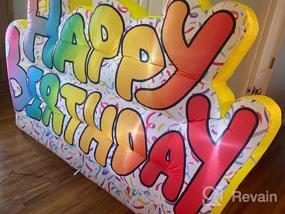 img 6 attached to Outdoor/Indoor LED Happy Birthday Inflatable Sign - 9Ft X 5Ft Deluxe Blow Up Lawn Decoration For Yard, Party, And Event Props
