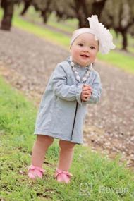 img 6 attached to Cute and Comfortable Girls Long Sleeve Shirt Dress for Casual and Party Wear (Sizes 1-7 Years)