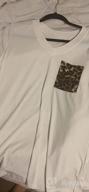 картинка 1 прикреплена к отзыву Stylish Summer V Neck T-Shirt For Women With Short Sleeves, Leopard Or Sequin Print Pocket, And Casual Basic Design от Lucas Salgado