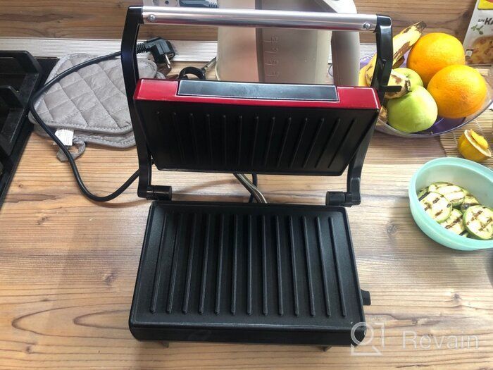 img 2 attached to Sandwich maker Kitfort KT-1609 Panini Maker, red review by Edyta Maria ᠌