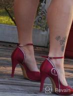 картинка 1 прикреплена к отзыву Женские туфли на свадьбу с открытыми пальцами, платформой, стразами и боковыми отверстиями из атласа от Mdl Thurston