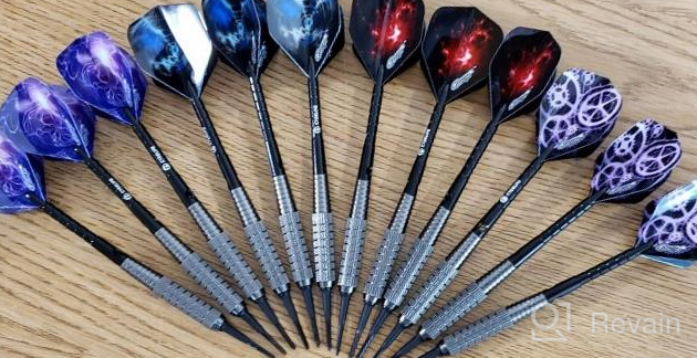 img 1 attached to 4 Beginners Home Set Soft Tip Darts 15/16/18G With 16 Flights+16 Portectors+100 Points+12 Aluminum Shafts With Rubber Rings+Tool - CyeeLife review by Mario Haan