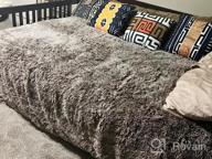 img 1 attached to 🛏️ LIFEREVO Luxury Shaggy Plush Duvet Cover - Ombre Khaki, Twin: Ultra Soft Crystal Velvet Mink, Hidden Zipper Closure review by David Foster