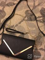 img 1 attached to GESU Womens Faux Leather Envelope Clutch Bag - Evening Handbag, Shoulder Bag & Wristlet Dress Purse (Large) review by Kip Ruach