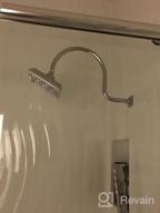 img 1 attached to Purelux Shower Arm Extension - High Arc 17 Inch Stainless Steel Water Outlet With Gasket Flange And Brushed Nickel Finish - PJ1612 review by Don Acevedo