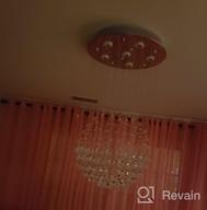 картинка 1 прикреплена к отзыву Светильник Saint Mossi современный K9 хрустальный, свисающий из потолка, осветительный прибор на LED-подсветке, осветление комнаты для обеденных комнат, ванных комнат, спален и гостиной. Требуются 6 лампочек GU10 LED. Размеры: высота 32 дюйма и диаметр 18 дюймов. от Ryan Will