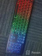 img 1 attached to Earto D233 Backlit Wireless Keyboard And Mouse: Fixed Rainbow Backlight, Type-C Rechargeable, Full Size For Windows PC And Laptop review by Justin Reese