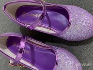 img 1 attached to Girls Sparkly Mary Jane Princess Dress Flats Shoes review by Mariealphonse Seattle