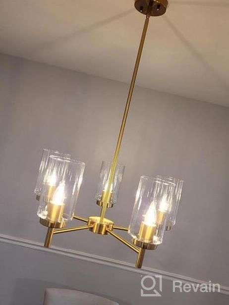 img 1 attached to VINLUZ 3-Light Black Farmhouse Chandelier With Clear Glass Shades, Modern Industrial Pendant Light For Dining Room, Adjustable Wire Semi Flush Ceiling Lighting Fixture review by Chris Reddick