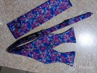 img 1 attached to Upgrade Your Wedding Party Look With Alizeal Men'S Paisley Jacquard Tuxedo Bow Tie Set review by Noah Jess