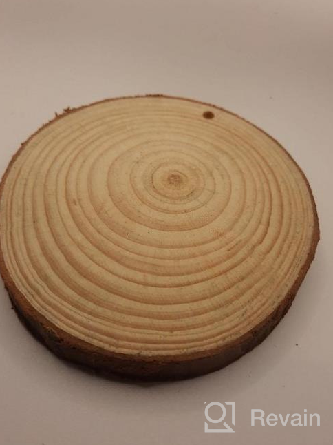 img 1 attached to Coadura Unfinished Natural Wood Slices 30Pcs 3.5-4 Inch Round Wood Discs For Crafts Wood Christmas Ornaments,Wedding Centerpieces Paintings DIY Crafts Disc Coasters,Christmas Gift review by Stacey Taylor