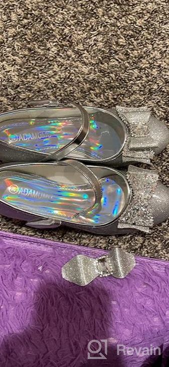 img 1 attached to Adamumu Princess Toddler Sparkle Girls' Flat Shoes review by Tina Williams