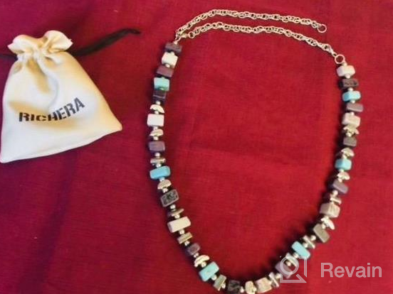 img 1 attached to 📿 RICHERA Handcrafted Irregular Resin Antique Beads Necklace for Women and Girls | Fashion Jewelry review by Veronica Navarro