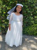img 1 attached to Girl'S Lace Flower Tutu Dress A-Line Backless Princess Gown For Party Pageant review by Ryan Bowers