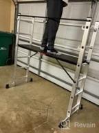 img 1 attached to Versatile Scaffolding Platform: Double-Sided Herringbone And Vertical Ladder In One - Aluminium Folding Step Ladder review by Ivan Gee